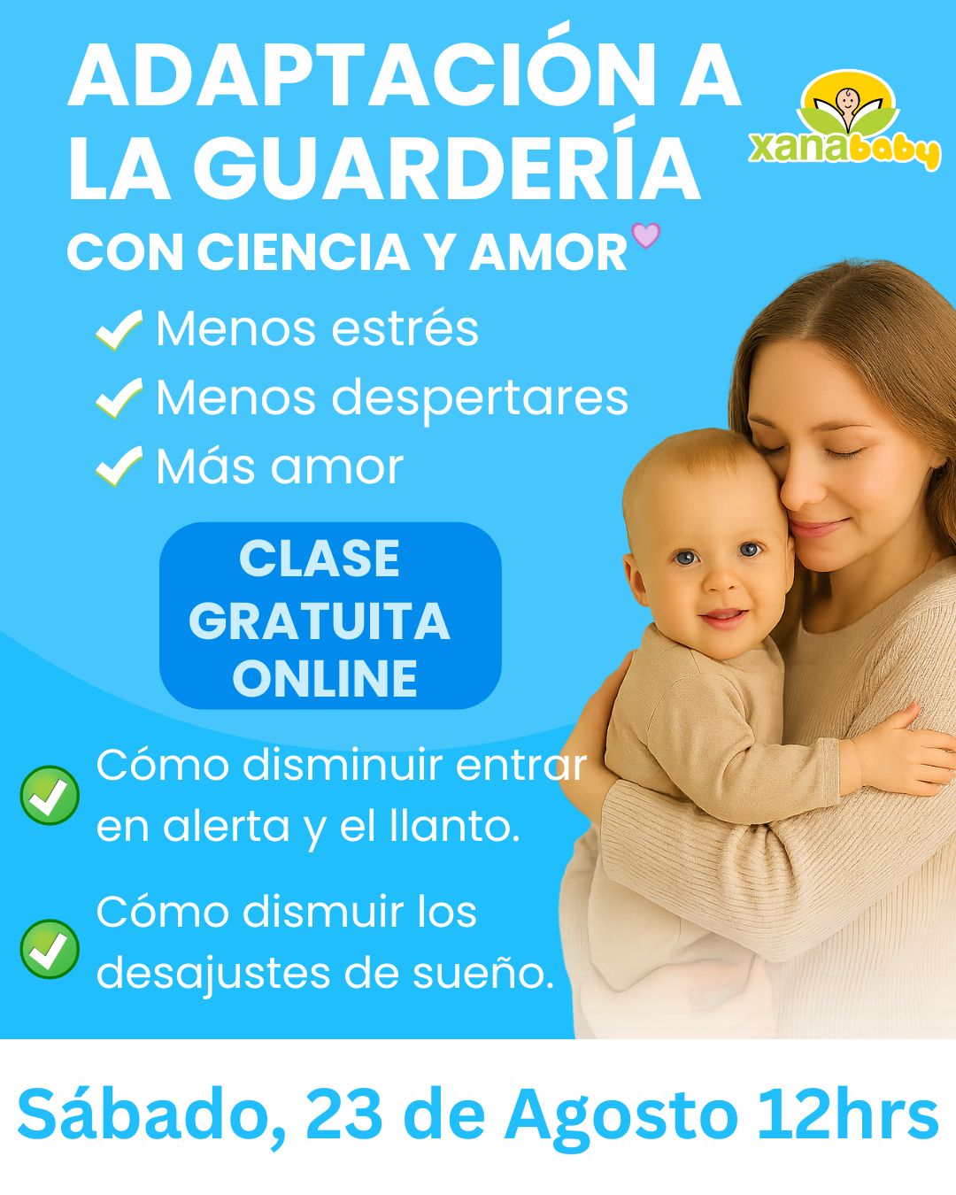 Adaptación a la guardería sin llanto y con buen sueño – Clase gratuita Xanababy